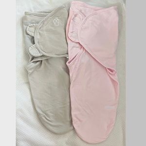 Swaddle me Just Swaddle Set of 2 Pink Grey Small/Medium